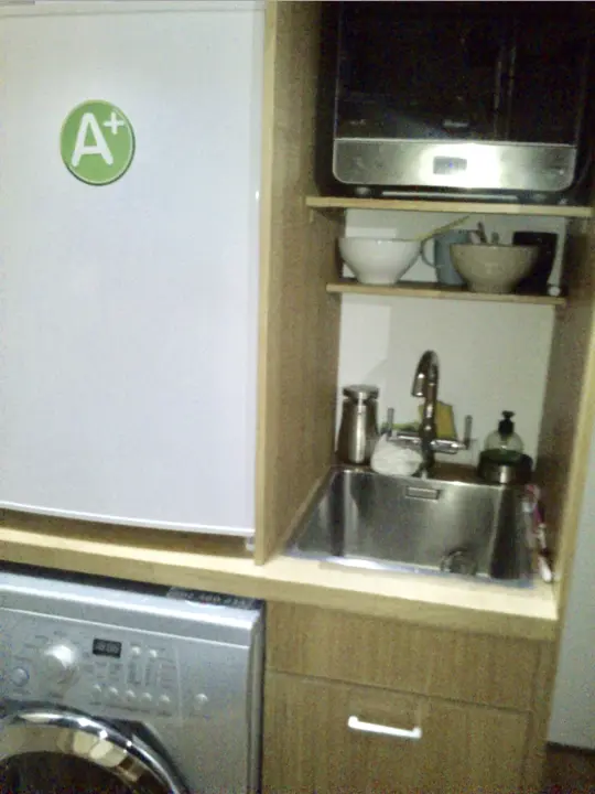 Cocina compacta con lavadora · 2017